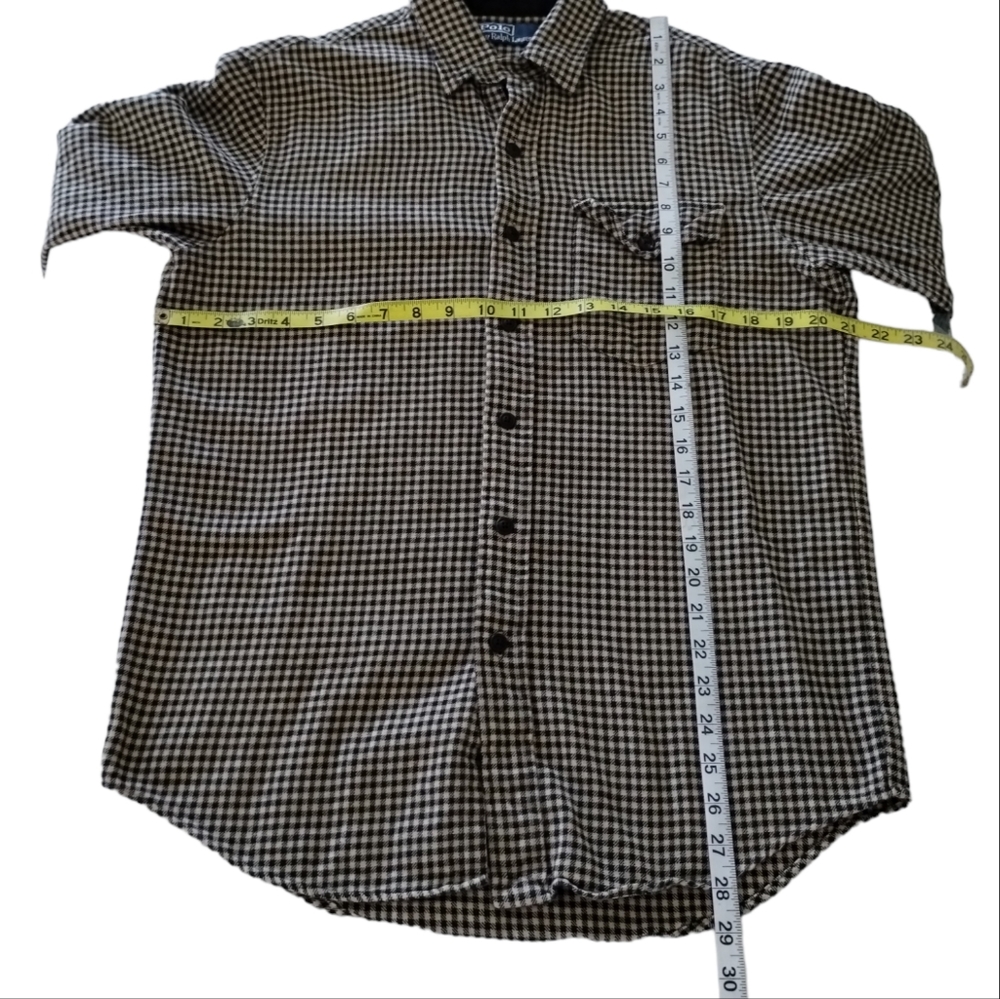 Polo Ralph Lauren Plaid Flannel Shirt Elbow Patch Med… Gem